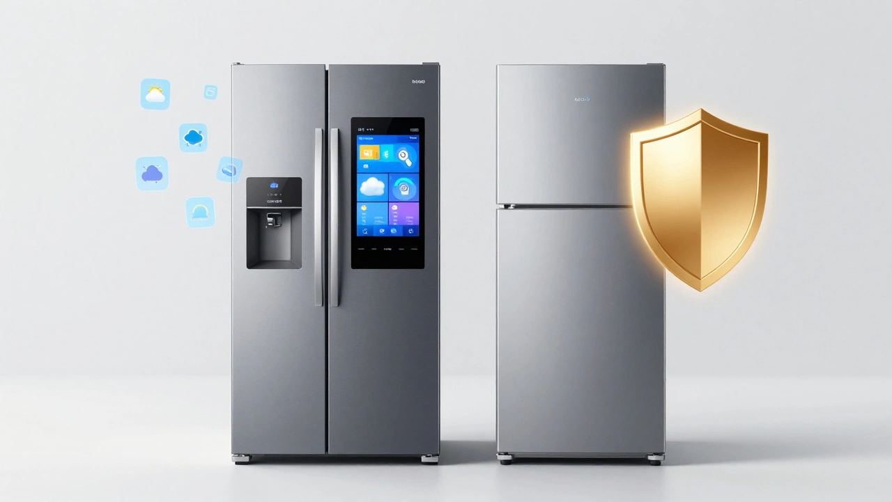 Comparison between a high-tech refrigerator and a reliable simple model.