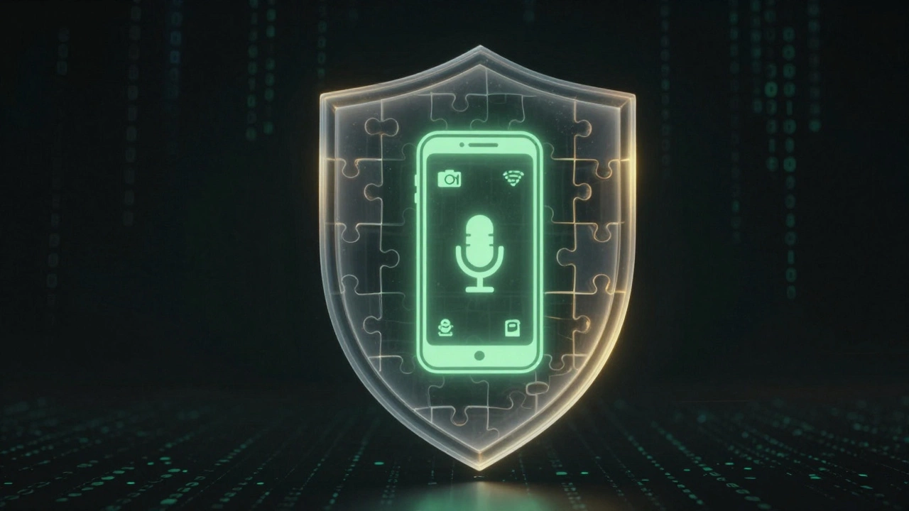 Digital shield protecting smartphone privacy and data