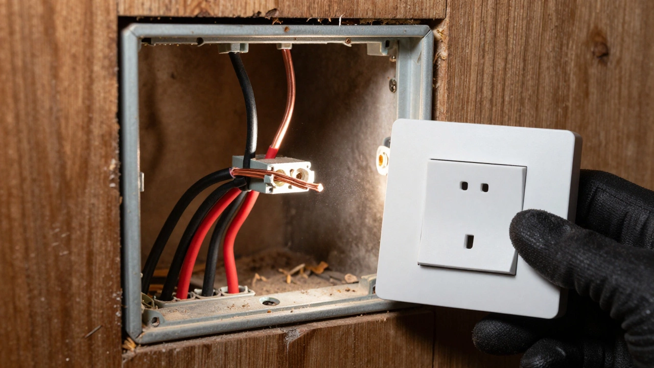Old electrical box lacking neutral wire