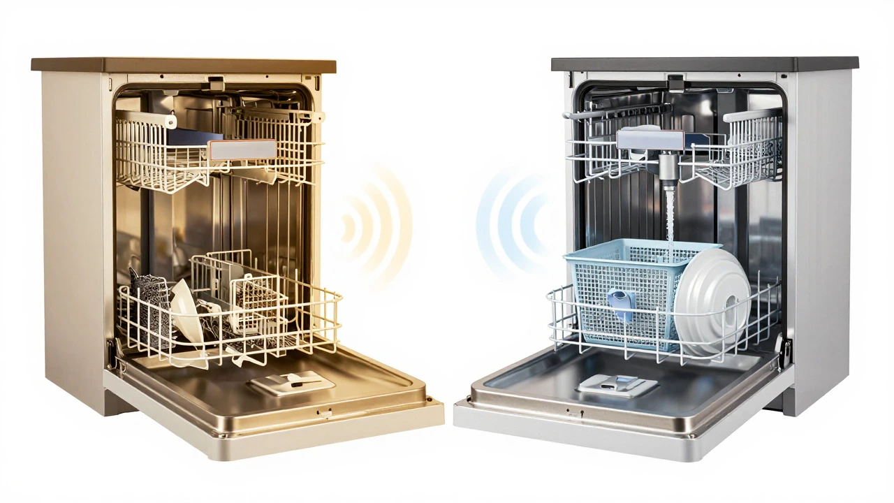 Comparison of flimsy vs sturdy dishwasher internals