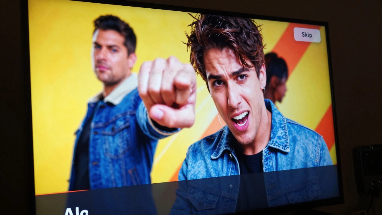 Intrusive full-screen ad blocking TV menu