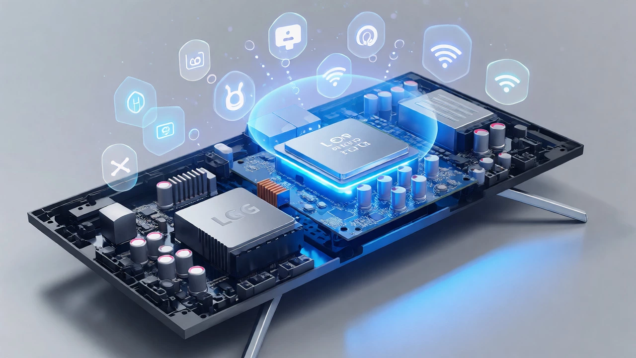 Conceptual cutaway of a TV showing stable internal components and protected hardware.